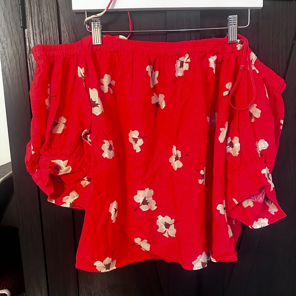 Universal Thread Blouse Flowered Off Shoulder size XL